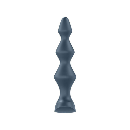 Satisfyer Lolli Plug 1: black, vibrating anal plug for pleasure, made of smooth material.
