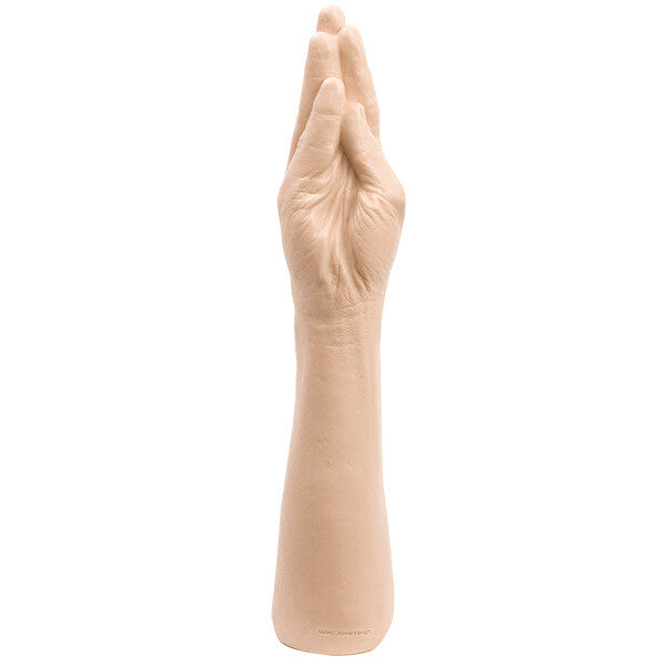 Doc Johnson's The Hand realistic, 16-inch beige dildo with a lifelike finish.