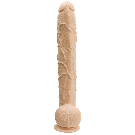 Doc Johnson's Dick Rambone, a colossal fifteen inch dildo in a realistic skin tone.