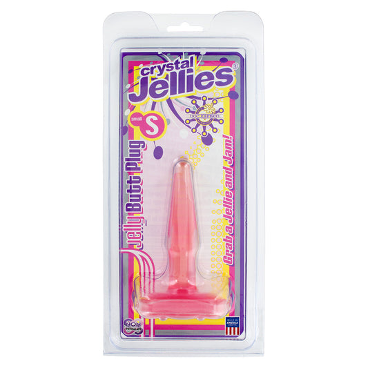 Pink, small crystal jellies butt plug by Doc Johnson, perfect for anal play.