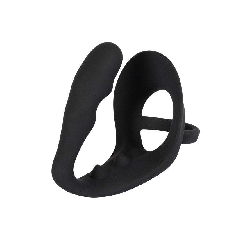 You2Toys black velvet cock ring and anal plug set, a sensual pleasure combo.