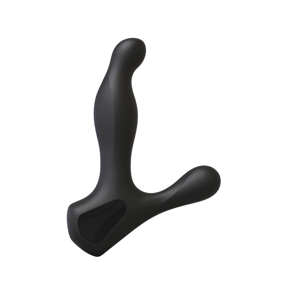 Doc Johnson OptiMale prostate massager, a stimulating toy for rimming pleasure, blue and metallic.