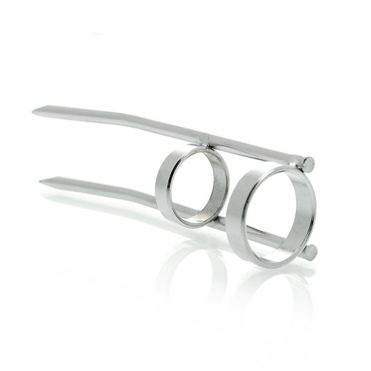 Rimba metal catnail medical instrument for veterinary use, showing a silver finish and claw design.