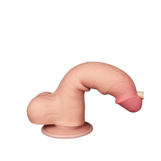 Lovetoy sliding, easy to bend, skin-like dildo, approximately 8 inches in length