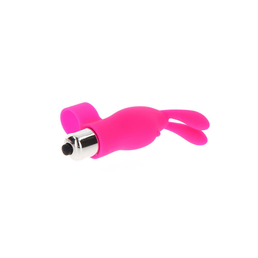 Lilac bunny-shaped finger vibe from toy joy sex toys, a rabbit vibrator for pleasure.