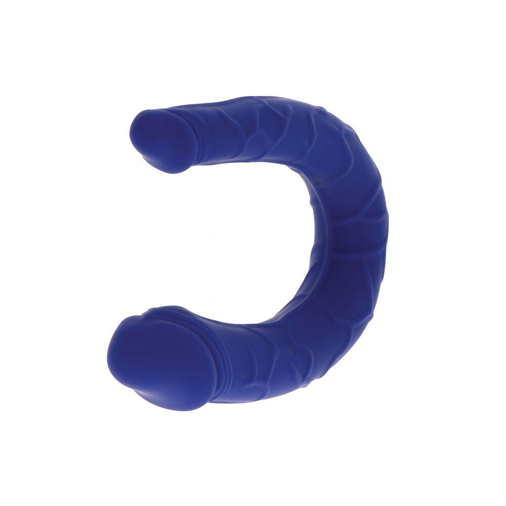 Realistic blue double dildo, a naughty toy for pleasure and dual penetration from Toy Joy Sex Toys.