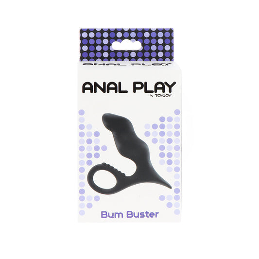 Black bum buster prostate massager from toy joy sex toys, designed for anal play.