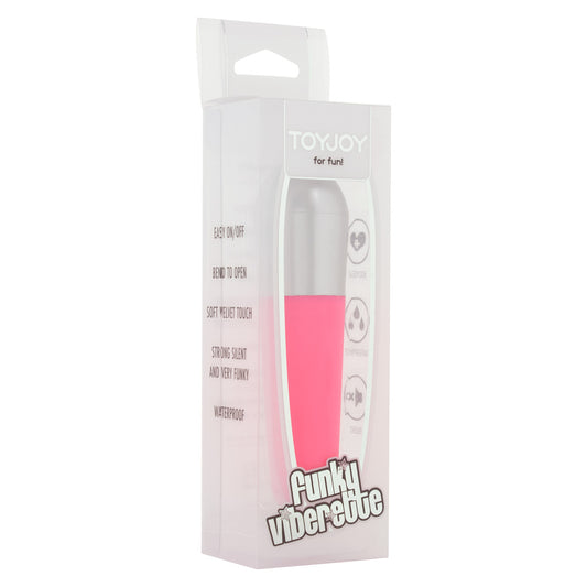 Funky pink mini vibrator from Toy Joy Sex Toys, a cute and discreet personal massager.