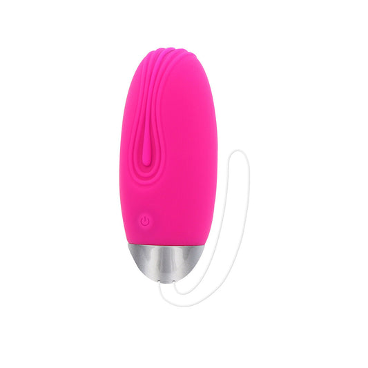Pink California Exotic Funky Remote Egg vibrator with a smooth, tactile finish.