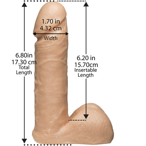 Doc Johnson VacULock seven inch realistic cock with ultra harness strap on dildo