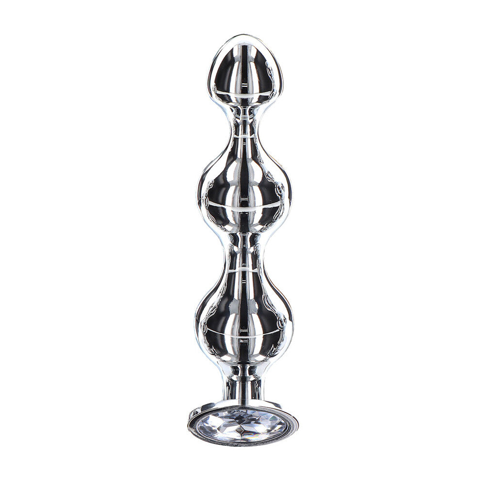 Shiny diamond star anal beads, medium size, from toy joy sex toys.