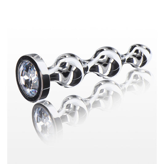 Diamond star anal beads, medium size, for sensual pleasure and anal exploration.