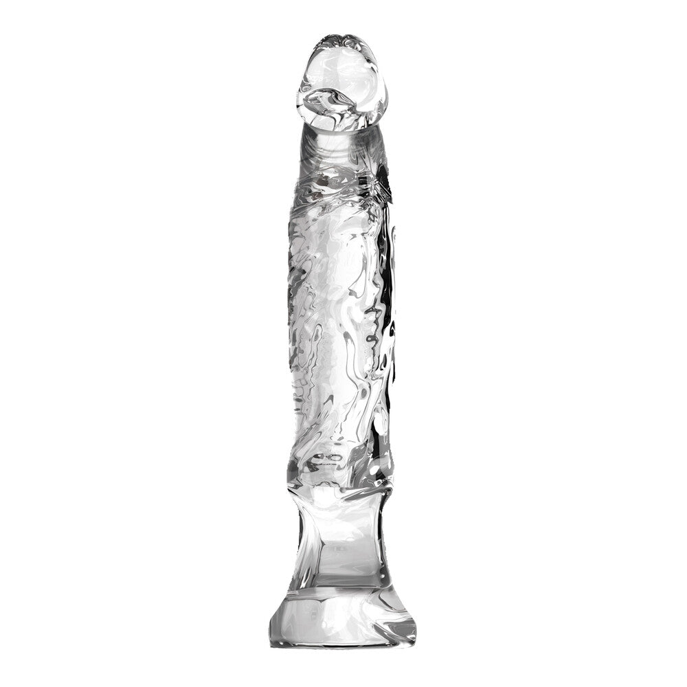 Clear, six-inch anal starter probe from toy joy sex toys for comfortable exploration.