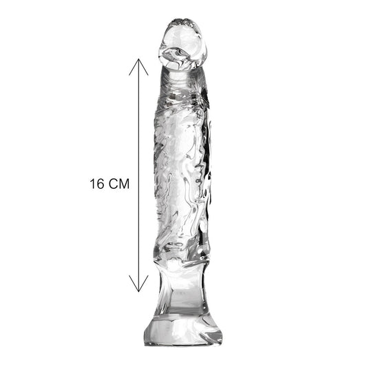 Clear, six-inch anal starter probe from Toy Joy Sex Toys for gentle exploration.