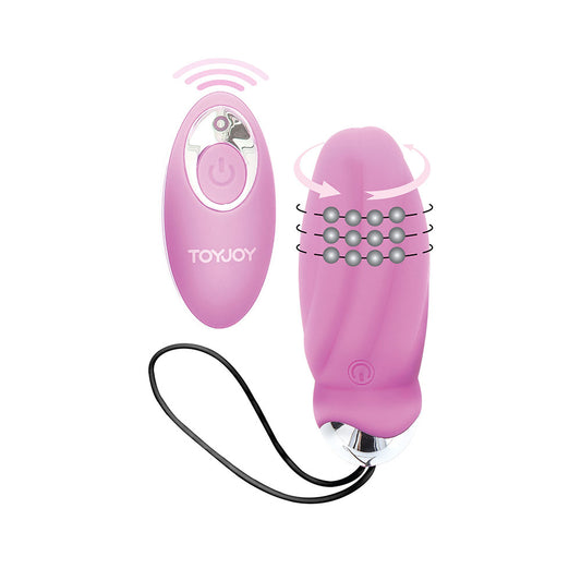 ToyJoy Happiness You Crack Me Up vibrating egg, smooth silicone with subtle crack design.