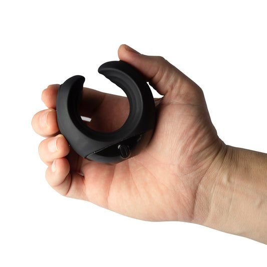 Rocks Off Echo masturbator, black textured pleasure sleeve with a vibrating core.
