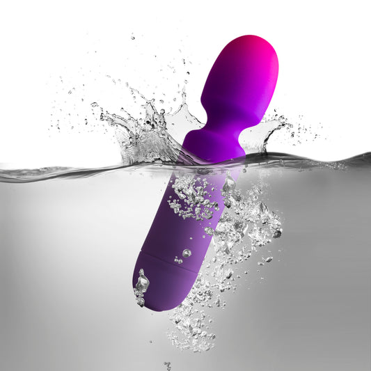 purple gloGirl wand massager, a vibrantly coloured pleasure toy from Rocks Off Ltd.