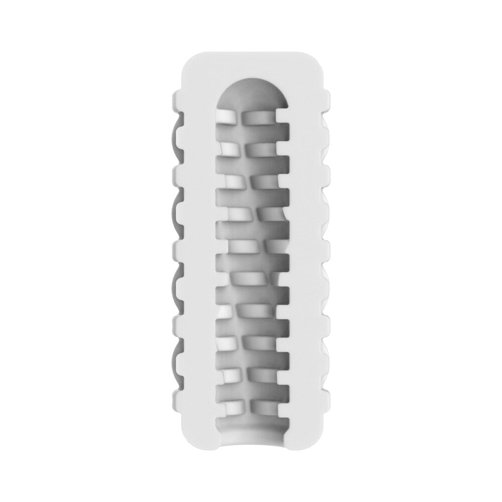 Large, textured masturbator for men in neutral colour, a Toy Joy Sex Toys offering.