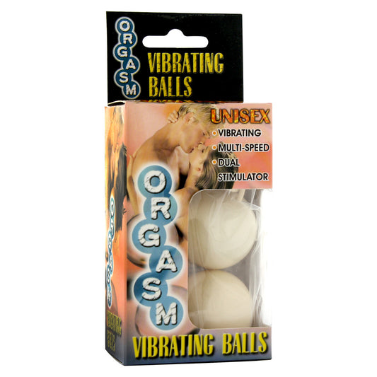 Seven Creations vibrating duo balls, purple silicone, ribbed texture. Perfect for internal pleasure.