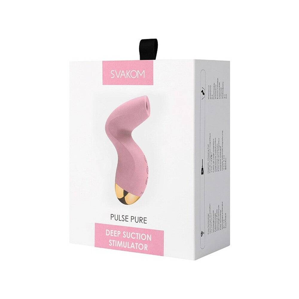 Svakom Pulse Pure suction stimulator in a soft, deep purple, for clitoral stimulation.