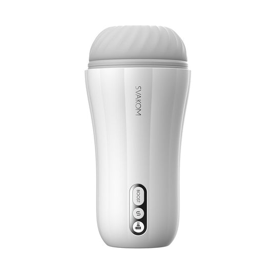 The svakom robin vibrating masturbator, a sleek and powerful pleasure toy for men.