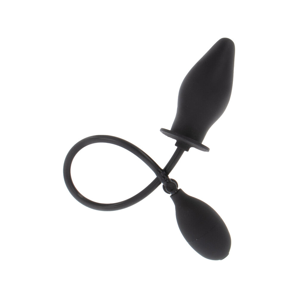 hidden desire extreme advanced inflatable butt plug for anal play, flesh-toned silicone