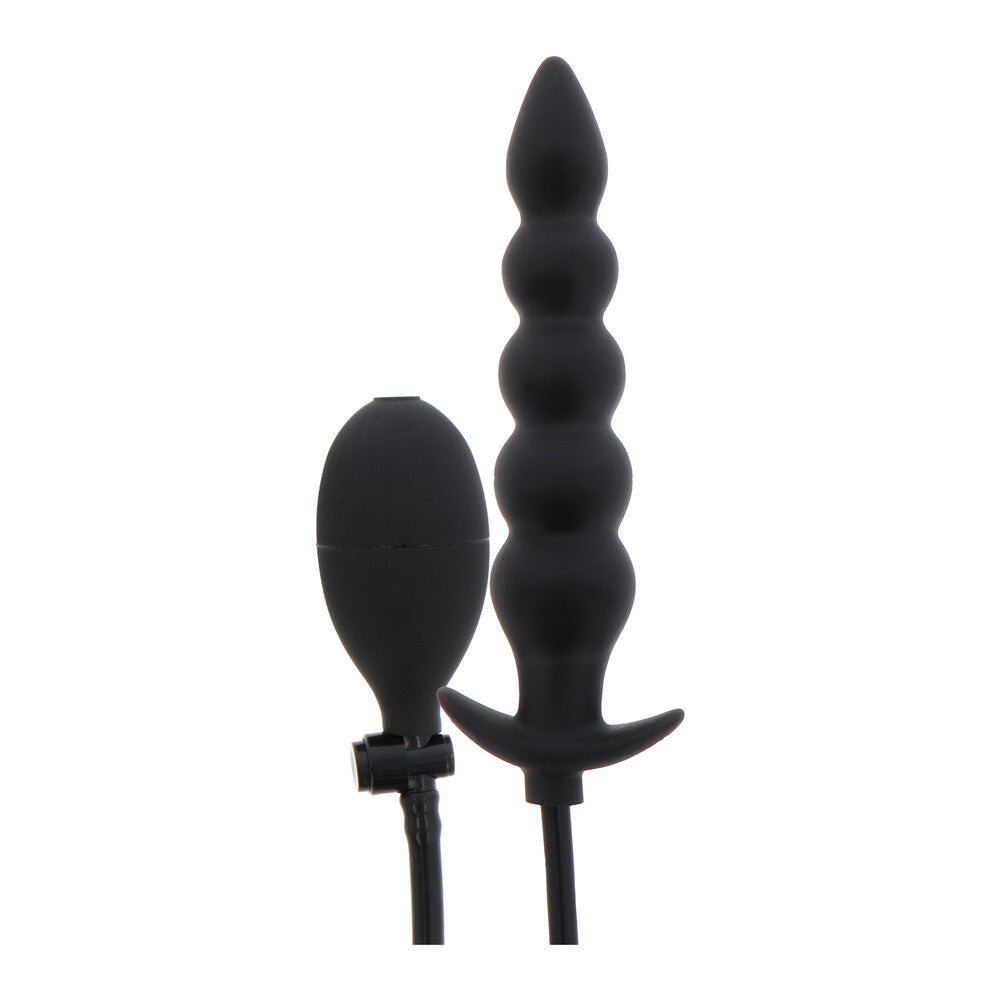 Inflatable ribbed anal plug, advanced design for extreme pleasure and comfortable use.