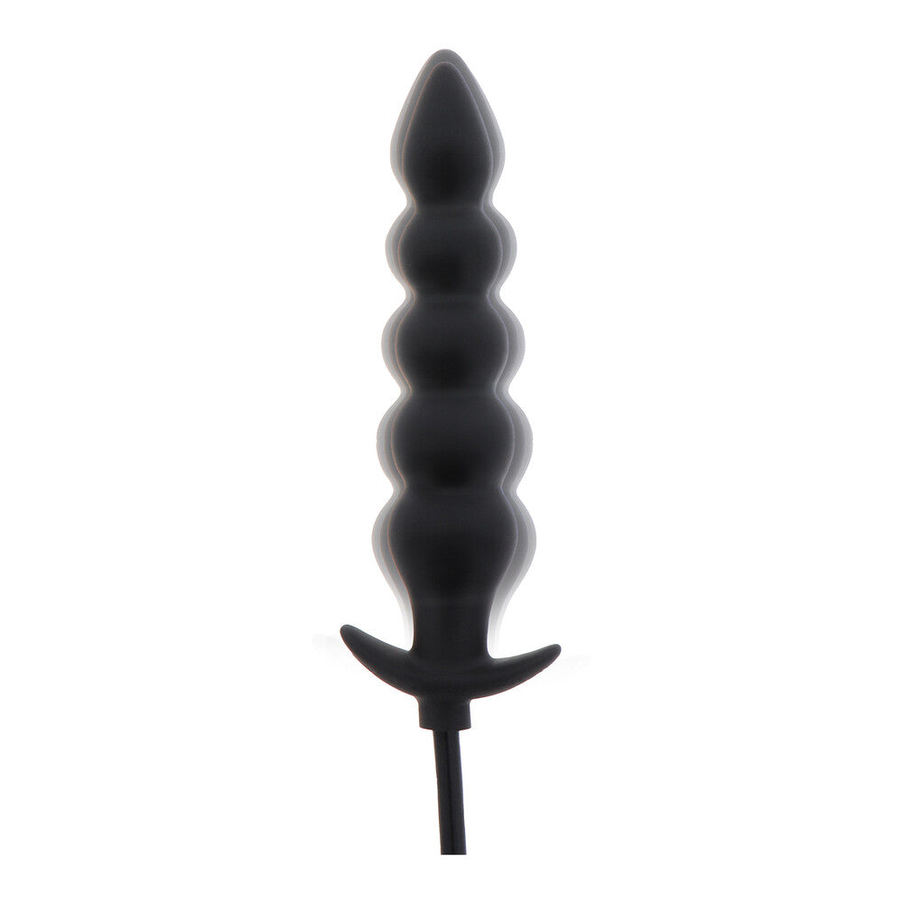 Hidden Desire inflatable ribbed anal plug, advanced design for extreme intimate pleasure.
