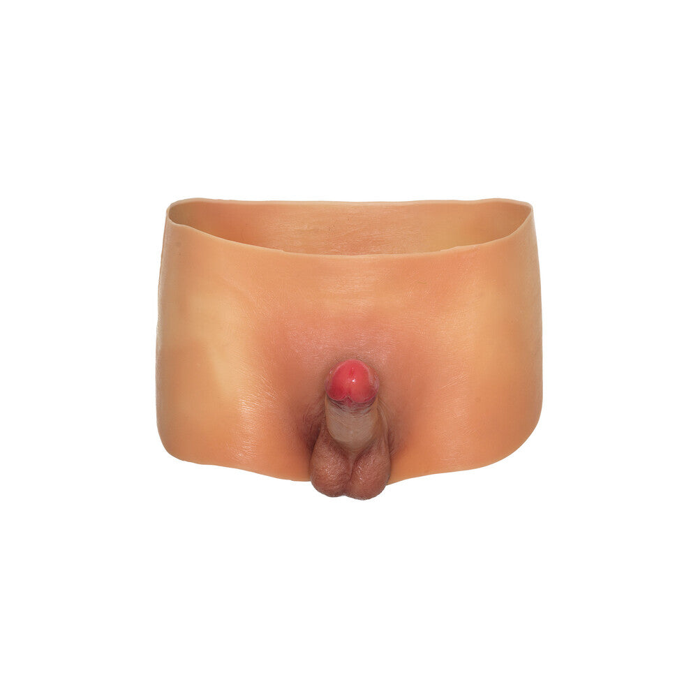 Large hidden desire boxer shorts with a penis dildo for men