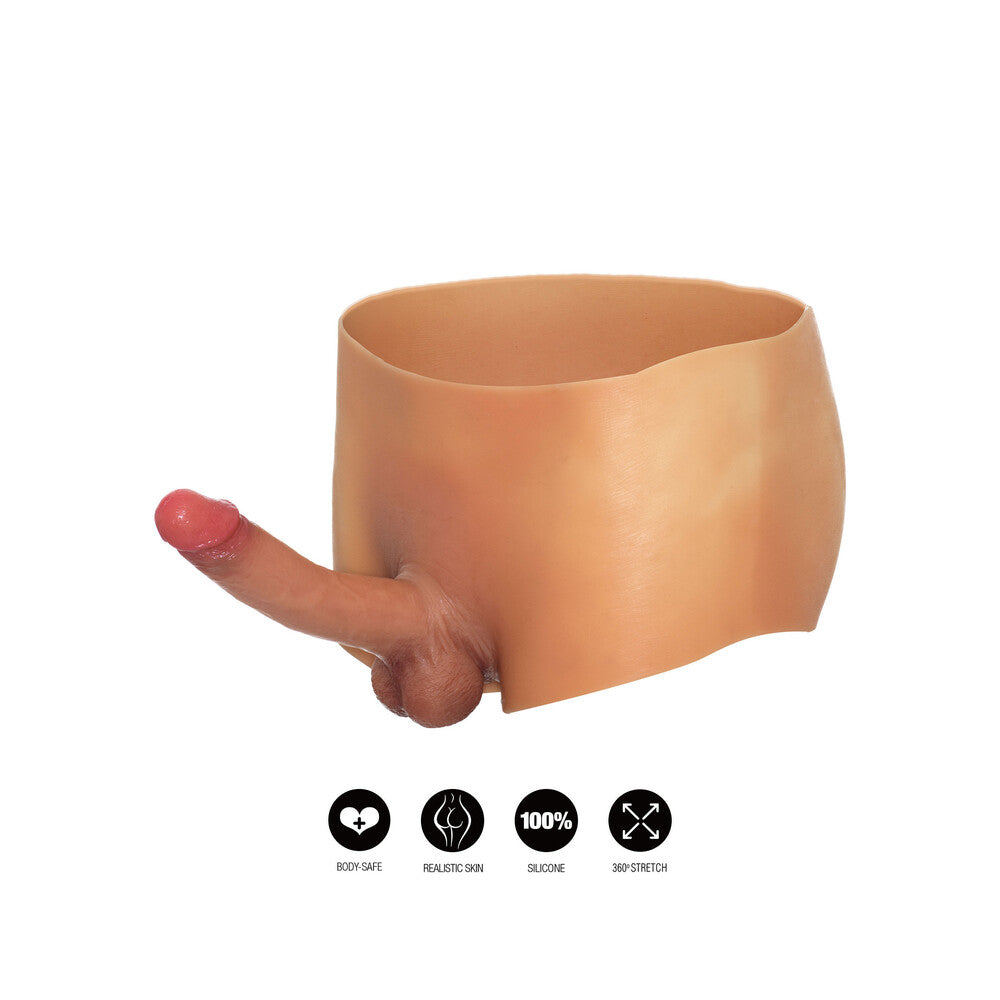 Large hidden desire boxershorts with a realistic penis dildo for male use