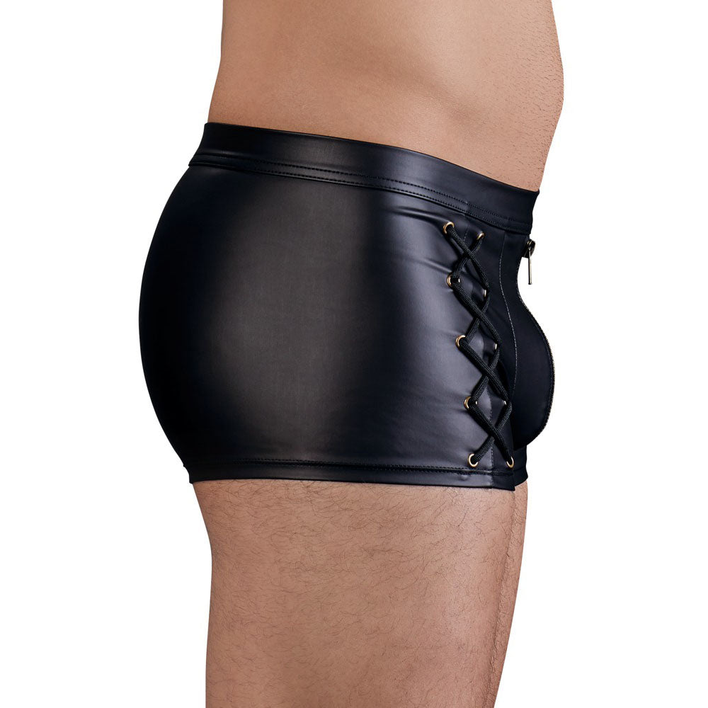 Matt black, tight fitting trousers, suitable for a bloke, from Various Toy Brands.