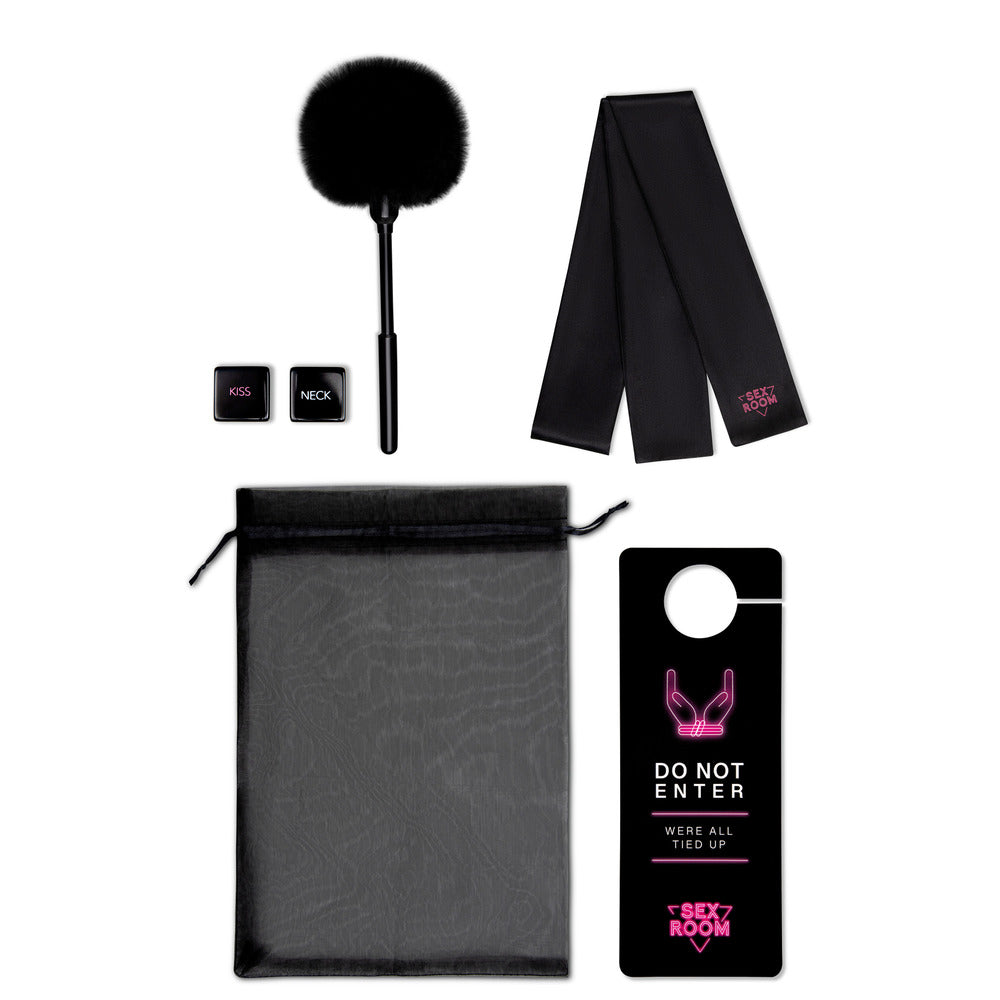 Dream Toys sex room vibe kit including restraints and pleasure objects for intimate play.