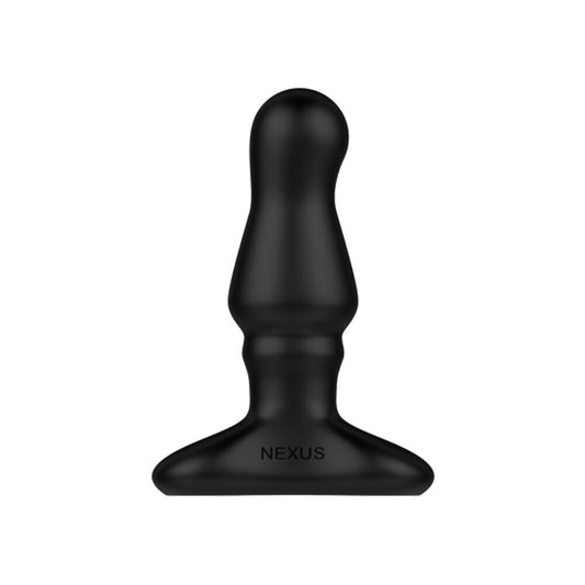 Nexus bolster rechargeable inflatable prostate plug with a smooth, rounded tip for anal probes.