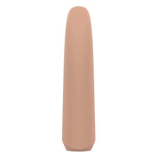 Nude laurel mini travel massager, a sleek and discreet vibrator for pleasure on the go.