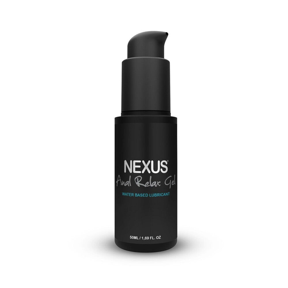nexus anal gel in a clear bottle with a simple, discreet design.