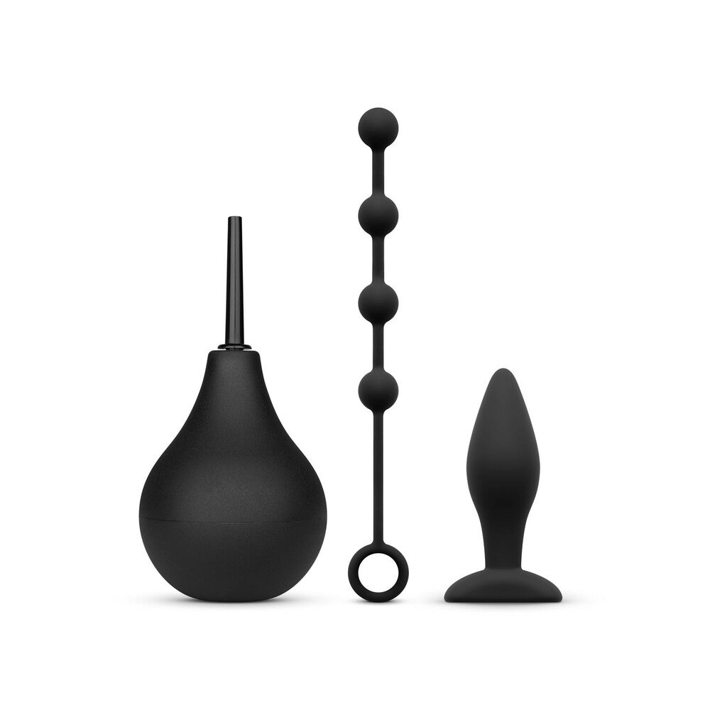 nexus anal beginner kit douche, personal hygiene, clear bottle with nozzle for cleansing