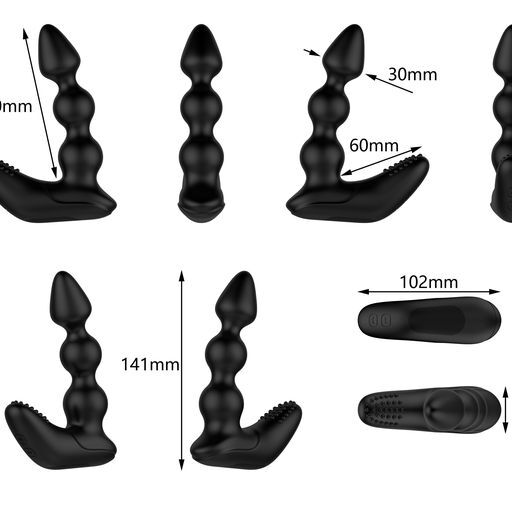 Nexus bendz prostate massager, flexible grey remote control vibe for prostate stimulation.