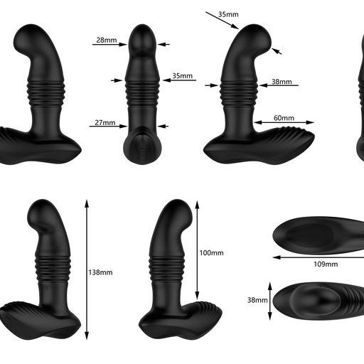 Nexus prostate massager with remote control, offering targeted thrusting for enhanced pleasure.