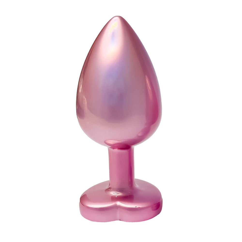dream toys gleaming love pearl pink large butt plug with a smooth finish