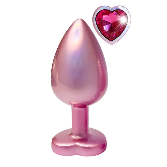 Dream Toys gleaming love pearl pink large butt plug with smooth finish