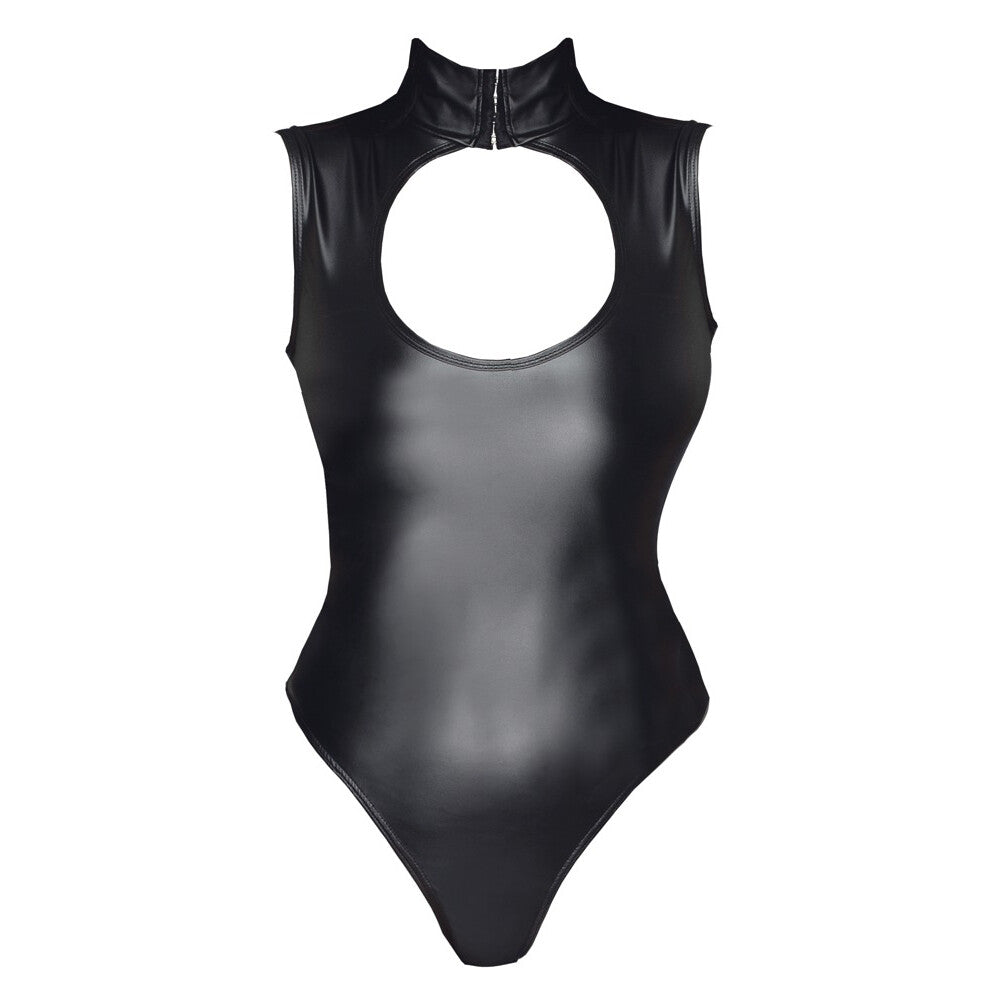 Cottelli matte black body, figure-hugging with a smooth, seamless finish, perfect for boudoir.