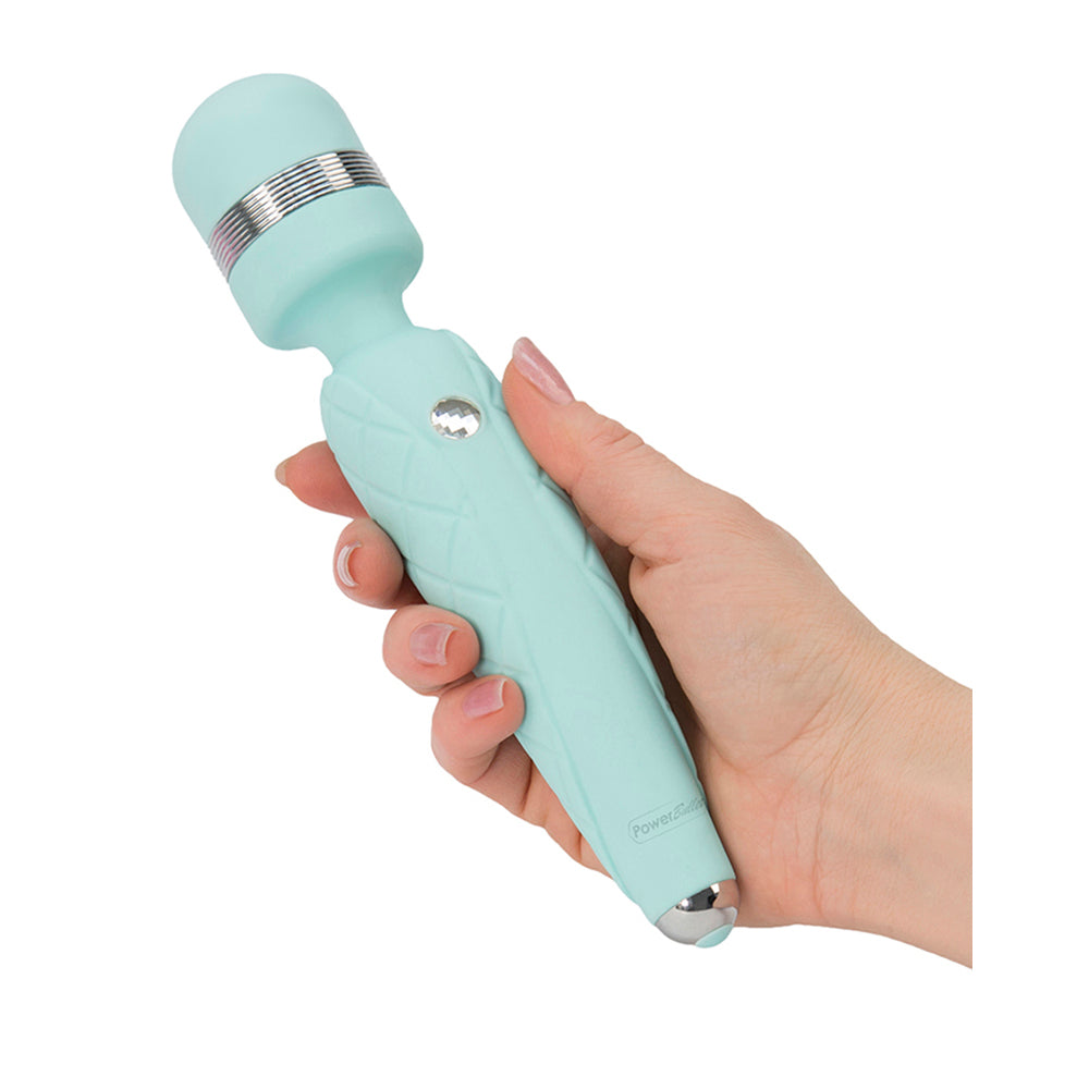 Pillow Talk cheeky wand massager, in a soft blush pink, for sensual pleasure.
