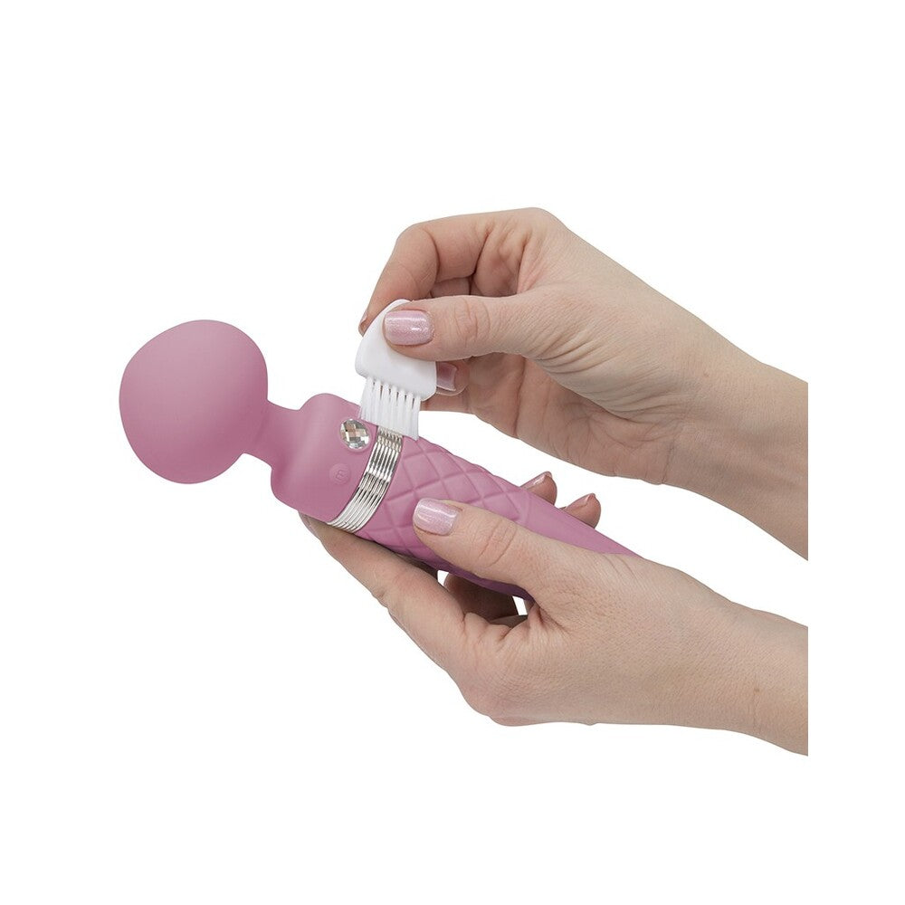 The sultry wand massager from bms enterprises, shown in a tempting, tactile design.