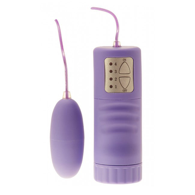 Aqua silk vibrating bullet from linx kinx minx, a smooth, pale blue pleasure egg.