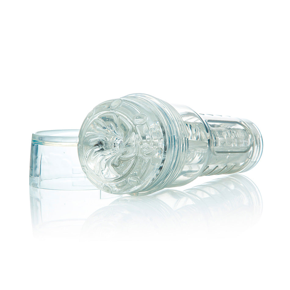 fleshlight go ice torque masturbator in translucent blue, for a stimulating experience