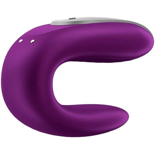 Satisfyer Partner Double Fun remote control toy for couples, lilac silicone finish.
