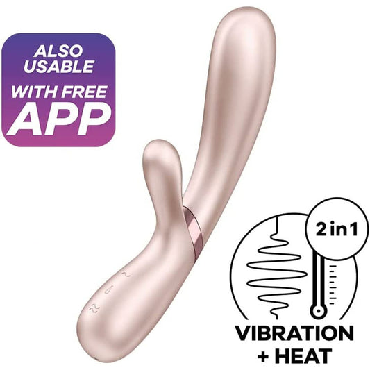 Pink Satisfyer Hot Lover warming vibrator with app control, designed for clitoral stimulation.