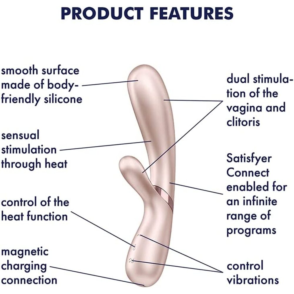 Pink warming vibrator with clitoral stimulation and app control from Satisfyer Pro.