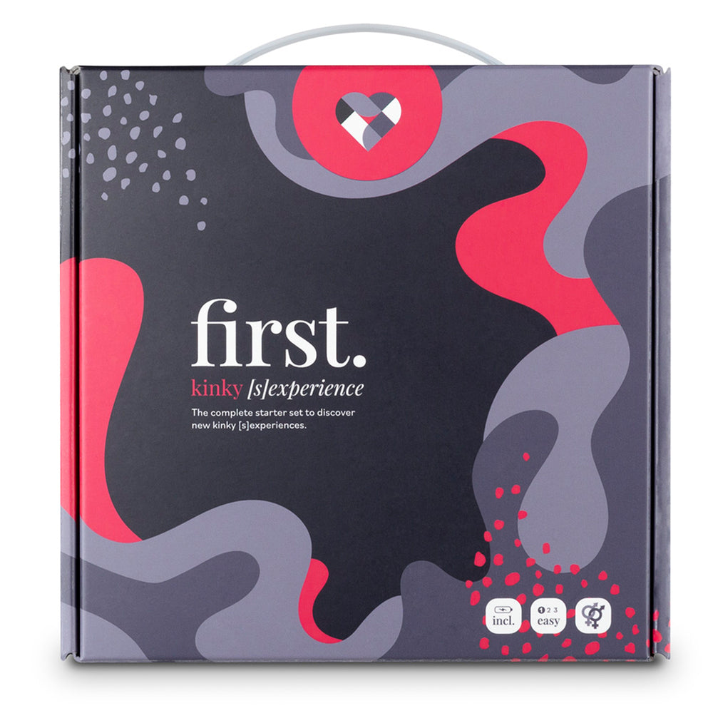 The First Kinky Sexperience Complete Starter Kit; a selection of colourful sex toys.
