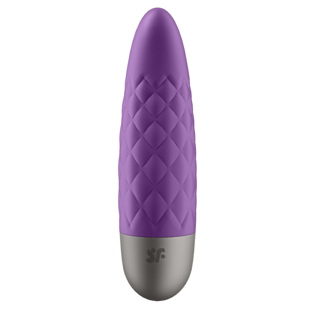 Violet satisfyer ultra power bullet 5 vibrator; a sleek mini massager for precision pleasure.